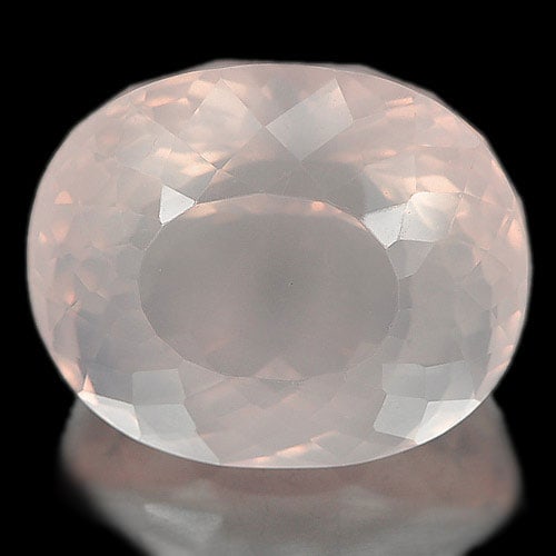 Natural Rose Pink Quartz 29.88 Ct. VVS Oval Shape 20 x 17.2 Mm. Gemstone From Brazil (1 of 3)