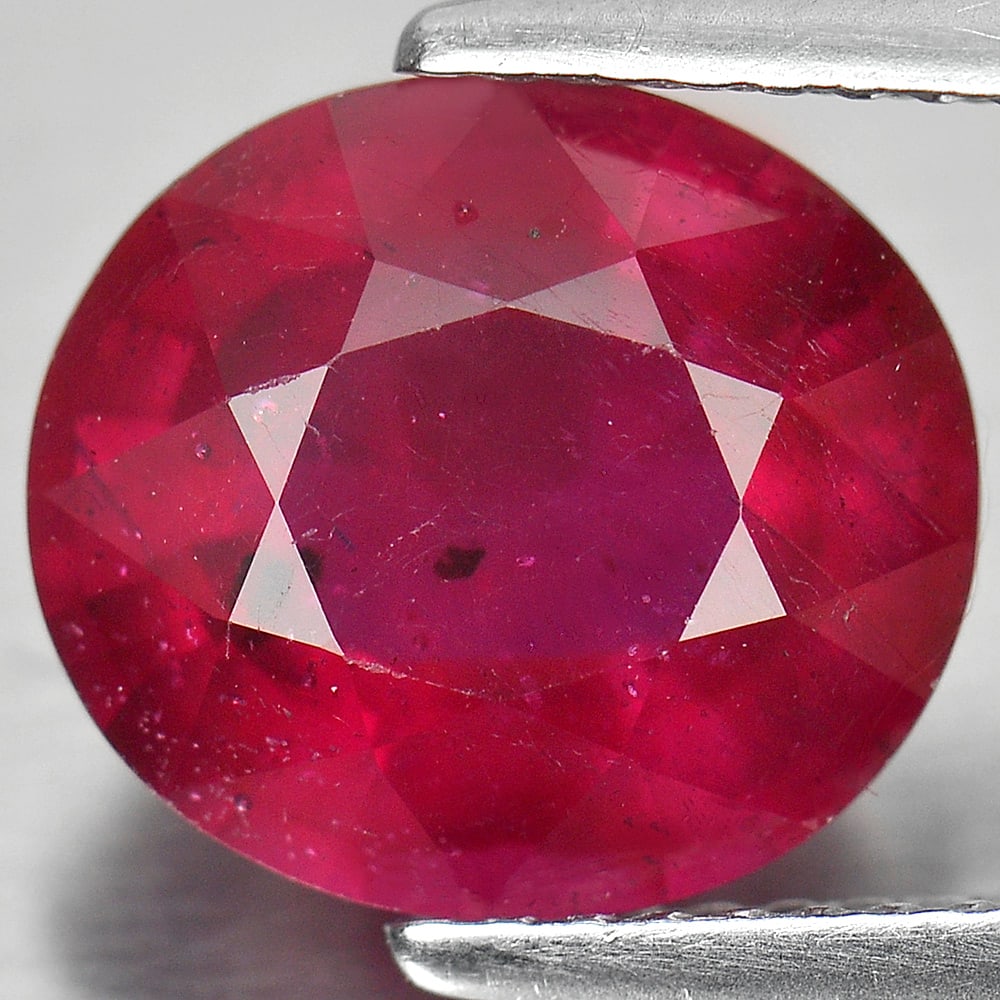 Natural Red Ruby 4.70 Ct. Oval Shape 10.5 x 9.3 mm. Gemstone From Madagascar (1 of 3)