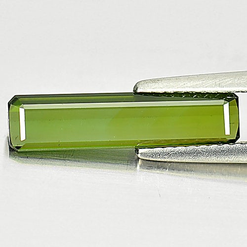 Natural Green Tourmaline 1.63 Ct. Octagon Shape 17.4 x 4.2 Mm. Gemstone From Nigeria (1 of 3)