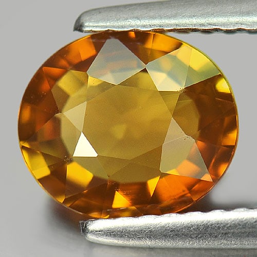 Natural Yellow Tourmaline 1.42 Ct. Oval Shape 8 x 7 x 3.8 Mm. Gemstone from Nigeria (1 of 3)