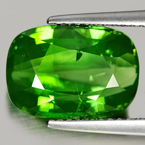 Natural Green Tourmaline 5.55 Ct. Cushion Shape 12.5 x 8.9 Mm Gemstone from Nigeria (1 of 3)