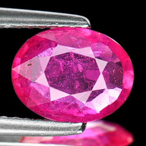 Natural Purplish Pink Ruby 1.81 Ct. Oval Shape 9 x 7 Mm Gemstone from Mozambique (1 of 3)