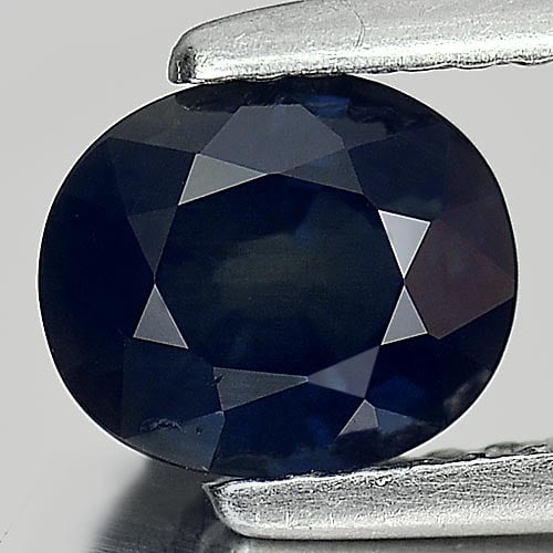 Natural Blue Sapphire 1.36 Ct. Oval Shape Size 7 x 6 Mm. Gemstone From Thailand (1 of 3)