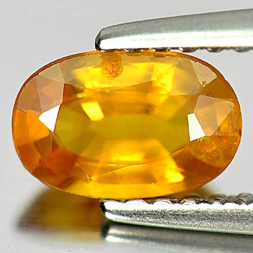 Natural Yellow Sapphire 0.91 Ct. Oval Shape 7.3 x 4.8 Mm Gemstone From Thailand (1 of 3)