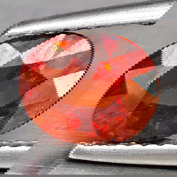 Natural Orangish Red Spessartine Garnet 1.93 Ct. Oval Shape 7.6 x 6.1 Mm Gemstones From Namibia (1 of 3)