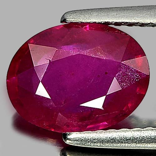 Natural Purplish Red Ruby 2.64 Ct. Oval Shape 9.9 x 7.6 Mm Gemstone From Mozambique (1 of 3)