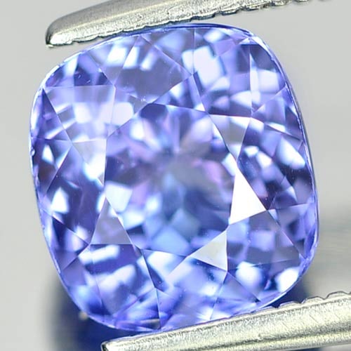 Natural Violetish Blue Tanzanite 2.21 Ct. Cushion Shape 7.5 x 6.9 Mm. Gemstone from Tanzania: Product ID: 807006460 Product Name: Natural Tanzanite Weight: 2.21 CT. Size: 7.5 x 6.9 x 5.2 MM. Shape: Cushion Color: Violetish Blue Clarity:IF Luster: Very Good Gems Origin: Tanzania Treatment: Heat