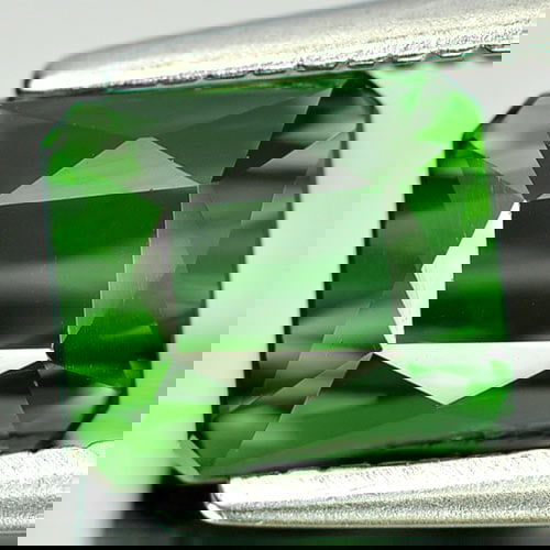 Natural Green Tourmaline 1.53 Ct. Octagon Shape 6.6 x 5.7 Mm. Unheated Gemstone From Nigeria (1 of 3)