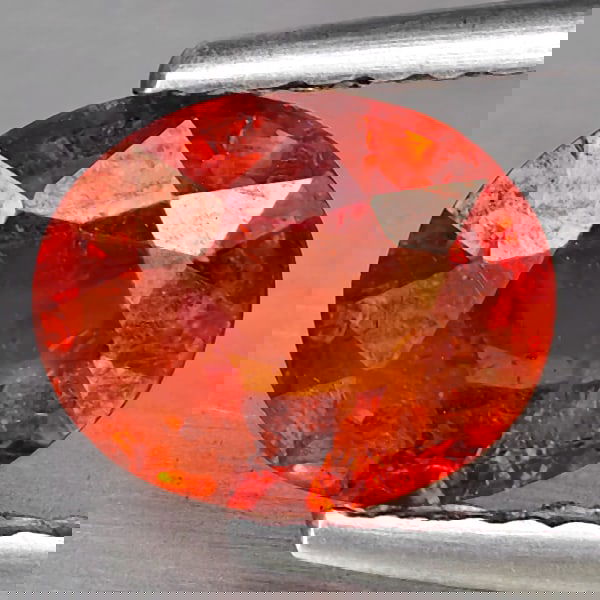 Natural Orangish Red Spessartine Garnet 1.75 Ct. Oval Shape 7.8 x 6.6 Mm Gemstones From Namibia (1 of 3)