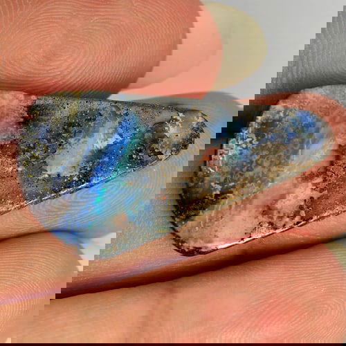 Natural Multi Color Flashing Boulder Opal 19.77 Ct. Free Form Cabochon Shape 32 x 17 Mm Gemstone (1 of 3)