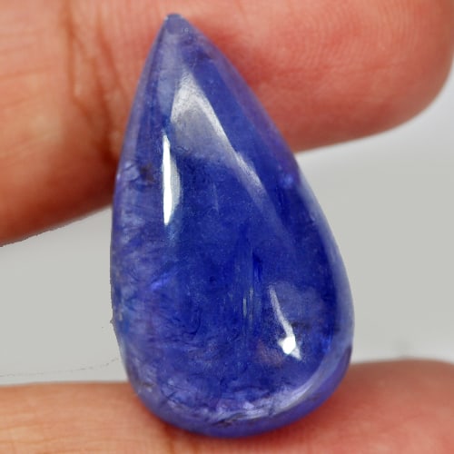 Natural Violetish Blue Tanzanite 31.50 Ct. Pear Cabochon Shape Gemstone From Tanzania (1 of 3)