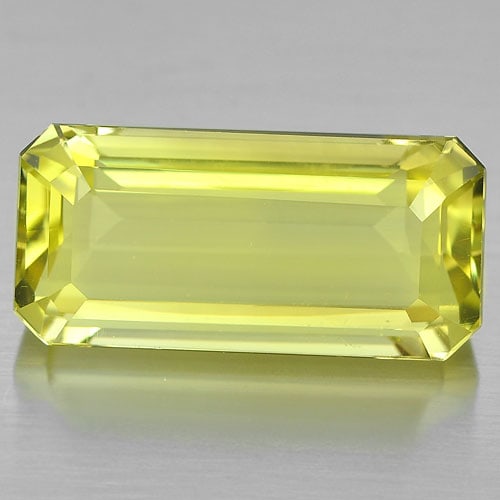 Natural Yellow Lemon 17.04 Ct. Octagon Shape 21 x 10.5 Mm. Gemstone from Brazil (1 of 3)
