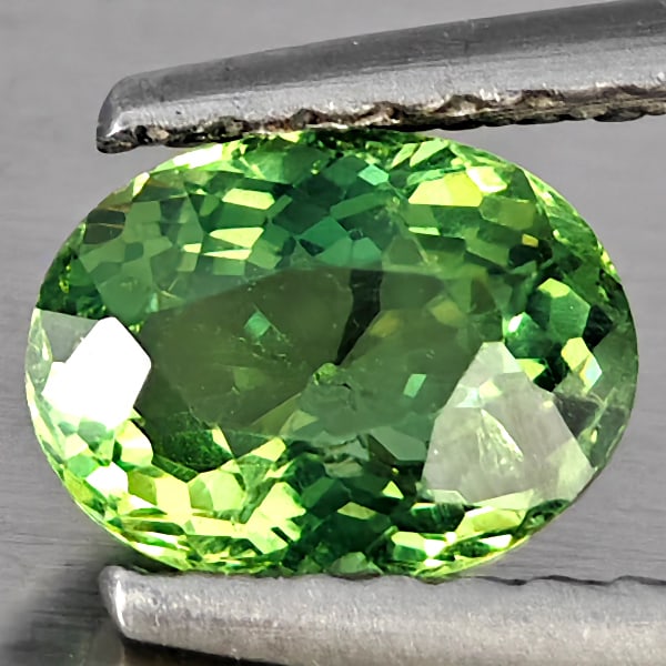 Natural Green Apatite 0.75 Ct. Oval Shape 6.8 x 5.2 Mm Gemstone From Tanzania (1 of 3)