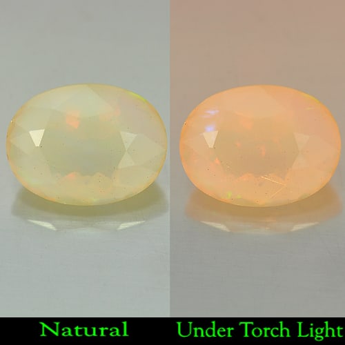 Natural Multi Color Opal 3.50 Ct. Oval Shape 12.7 x 9.6 Mm. Gemstone from Ethiopia: Product ID: 818708670 Product Name: Natural Opal Weight: 3.50 CT. Size: 12.7 x 9.6 x 7.3 MM. Shape: Oval Color: Multi Color Clarity:Semi - Transparent Luster: Iridescent Gems Origin: Ethiopia Treatmen