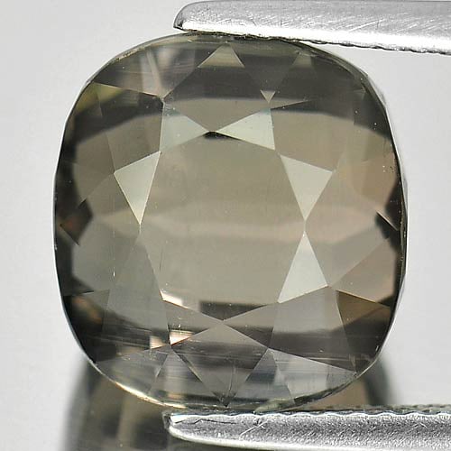 Natural Smoky Tourmaline 8.90 Ct. Cushion Shape 11.5 x 10.7 Mm Gemstone from Nigeria (1 of 3)