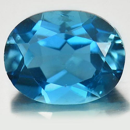 Natural London Blue Topaz 2.59 Ct. Oval Shape 9 x 7 Mm. Gemstone from Brazil (1 of 3)
