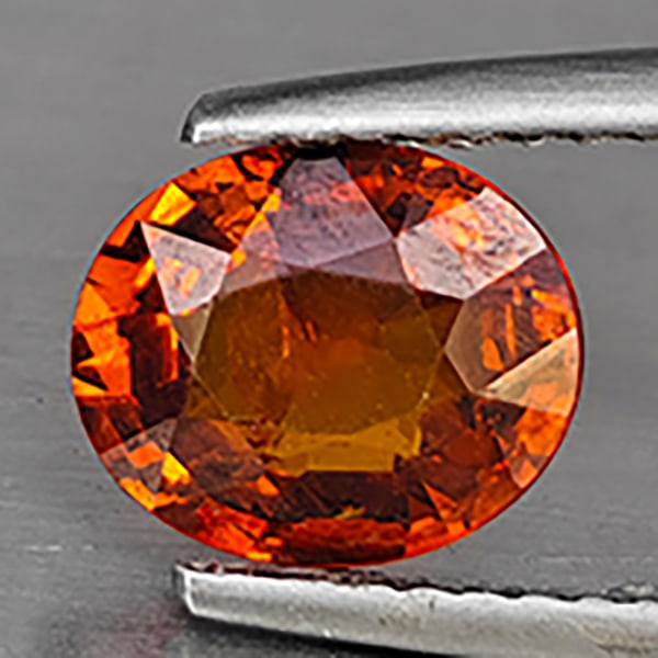 Natural Orangish Red Spessartine Garnet 1.77 Ct. Oval Shape 8 x 6.8 Mm Gemstones From Namibia (1 of 3)