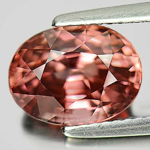 Natural Imperial Pink Zircon 4.47 Ct. Oval Shape 10.2 x 7.7 Mm Gemstone from Tanzania (1 of 3)