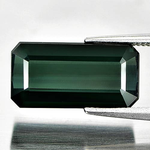 Natural Green Tourmaline 5.39 Ct. VVS Octagon Shape 15.3 x 8 Mm. Gemstone From Nigeria (1 of 3)