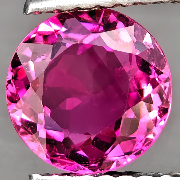 Natural Pink Tourmaline 1.37 Ct. Round Shape 7.2 Mm. Unheated Gemstone From Nigeria: Product ID: 807251326 Product Name: Natural Tourmaline Weight: 1.37 CT. Size: 7.2 x 7.2 x 4 MM. Shape: Round Color: Pink Clarity:VSI Luster: Very Good Gems Origin: Nigeria Treatment: Unheated Crystal