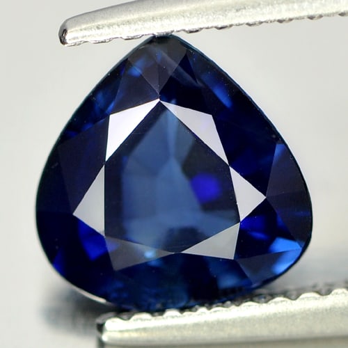 Natural Blue Sapphire 1.77 Ct. Pear Shape 7.84 x 7.57 Mm. Gemstone From Thailand (1 of 4)