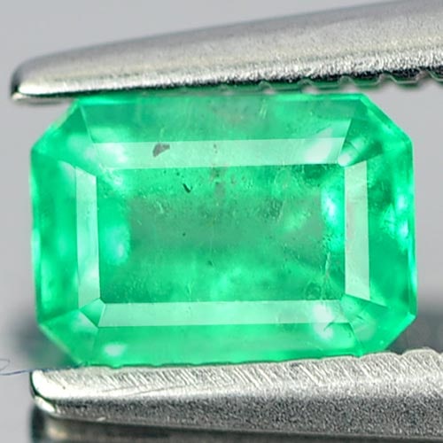 Natural Green Emerald 0.55 Ct. Octagon Shape 5.7 x 4 x 3.3 Mm. Gemstone (1 of 3)