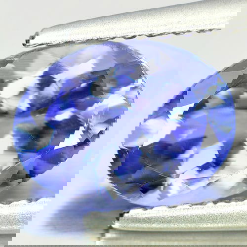 Natural Violetish Blue Tanzanite 1.43 Ct. VVS Oval Shape 8.3 x 6.2 Mm. Gemstone From Tanzania (1 of 3)