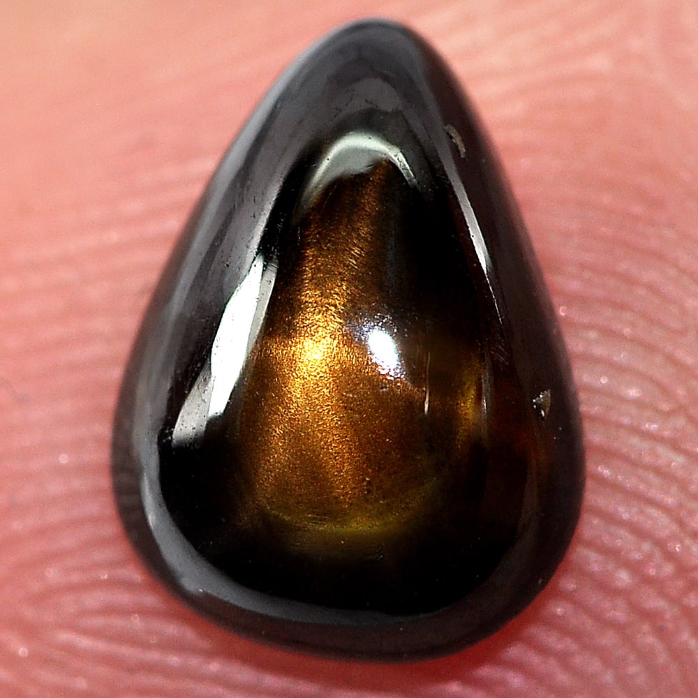 Natural Yellow Star Sapphire 6 Rays 1.55 Ct. Pear Cabochon Shape 8.5 x 6.2 Mm. Gemstone From (1 of 3)