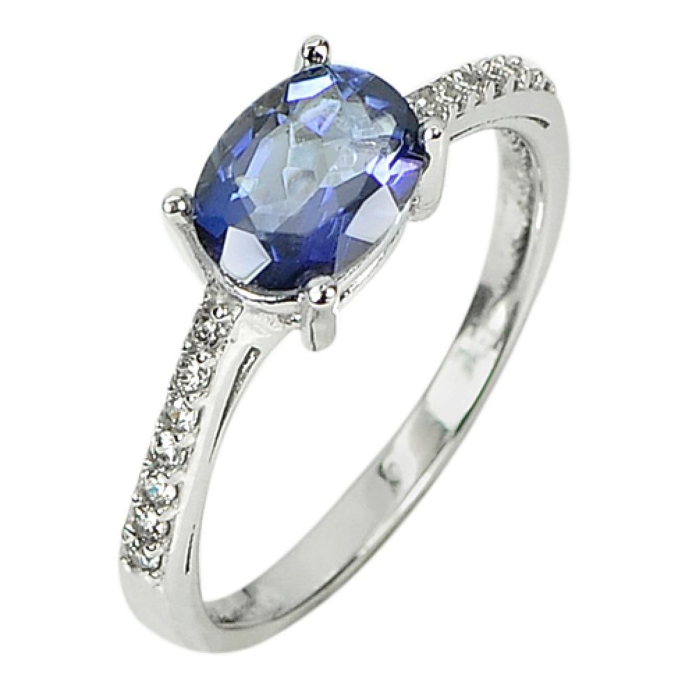Natural Mystic Topaz 925 Sterling Silver Jewelry Ring Size 8: Product ID: 207103218 Product Name: Natural Fashion Jewelry Weight: 2.00 CT. Size: 21 x 18 Mm. MM. Shape: Oval Color: Mystic Clarity:VVS Luster: Good Gems Origin: Thailand Treatment: Treated Crystal S