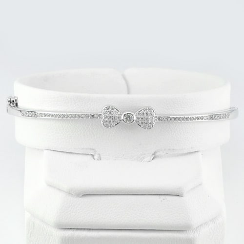 925 Sterling Silver Bangle Jewelry Diameter 57 Mm. Beautiful Design (1 of 3)