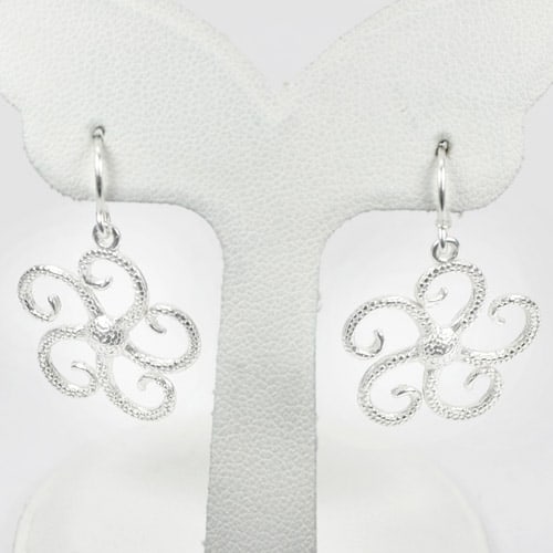 925 Sterling Silver Earrings Jewelry 1 Pair Dangle Design 3.63 Grams (1 of 3)