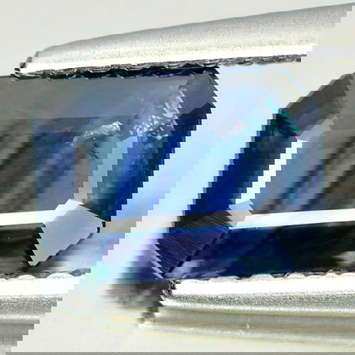 Natural Blue Sapphire 1.05 Ct. Octagon Shape 7.2 x 5.2 x 2.4 Mm. Gemstone From Thailand (1 of 3)