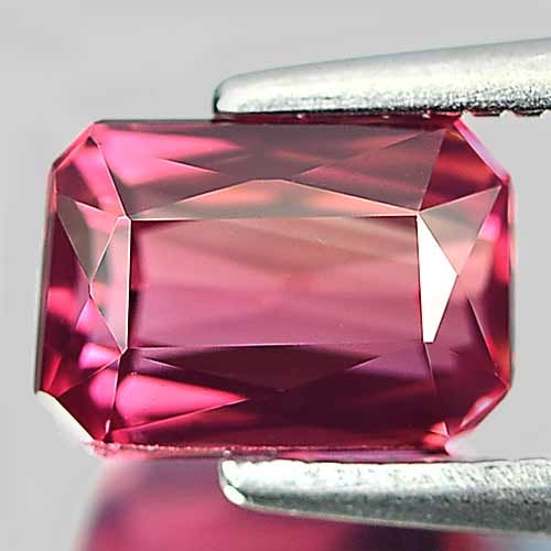 Natural Pink Tourmaline 1.34 Ct. Octagon Shape 7.2 x 5 Mm Gemstone From Nigeria (1 of 3)