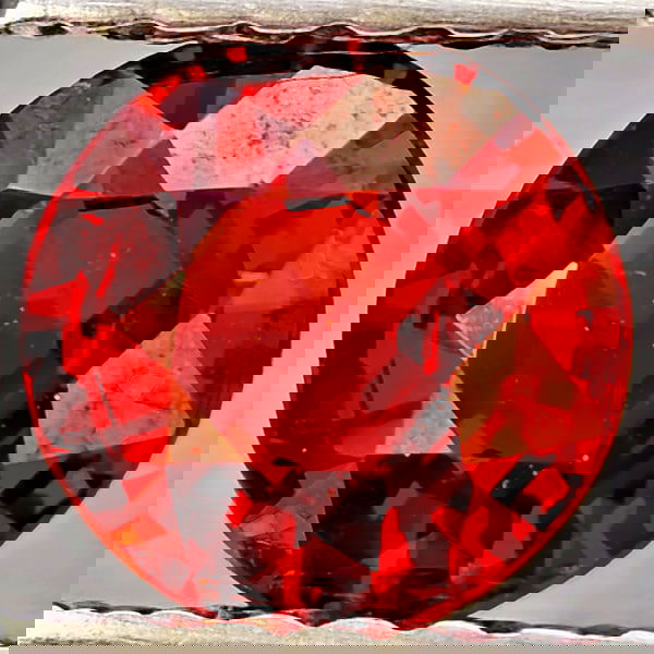 Natural Orangish Red Spessartine Garnet 0.78 Ct. Round Shape 5.4 Mm Gemstones From Namibia: Product ID: 802937325 Product Name: Natural Garnet Weight: 0.78 CT. Size: 5.4 x 5.4 x 2.8 MM. Shape: Round Shape Color: Orangish Red Clarity:SI1 Luster: Good Gems Origin: Namibia Treatment: Unheated C