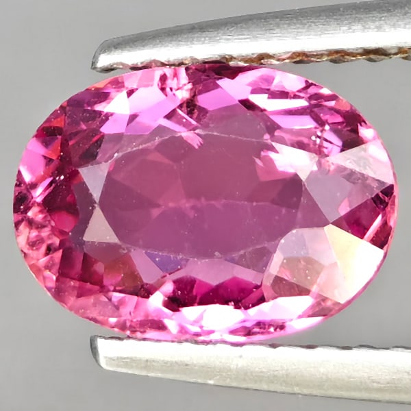 Natural Pink Tourmaline 1.63 Ct. Oval Shape 9.2 x 6.8 Mm. Unheated Gemstone from Nigeria (1 of 3)