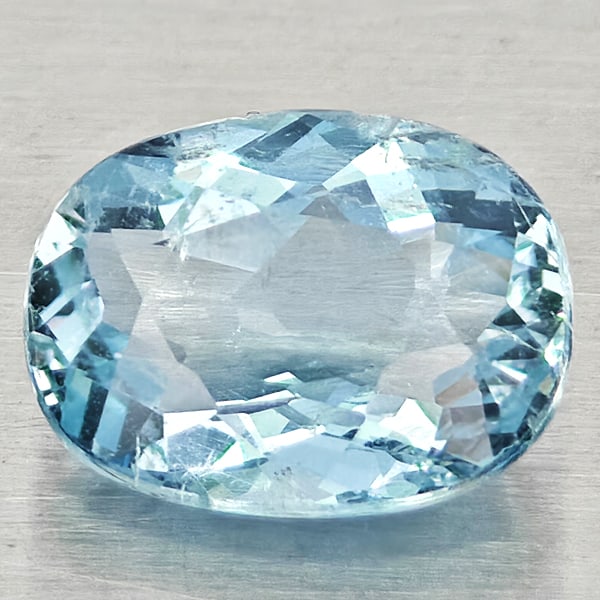 Natural Baby Blue Aquamarine 1.15 Ct. Oval Shape 7.8 x 6 Mm. Gemstone From Brazil: Product ID: 800812378 Product Name: Natural Aquamarine Weight: 1.15 CT. Size: 7.8 x 6 x 3.8 MM. Shape: Oval Color: Baby Blue Clarity:SI1 Luster: Good Gems Origin: Brazil Treatment: Unheated Crystal St