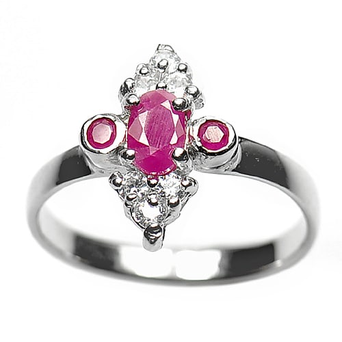 Natural Purplish Pink Ruby 925 Sterling Silver Jewelry 2.51 Grams Ring Size 7.5: Product ID: 207101972 Product Type: 925 Sterling Silver Fine Jewelry Jewelry Weight: 2.51 Grams. Ring Size: 7.5 Resizable(Fee) Gemstones Color: Purplish Pink Metal: Solid Silver 92.5%. Gemstone Detail