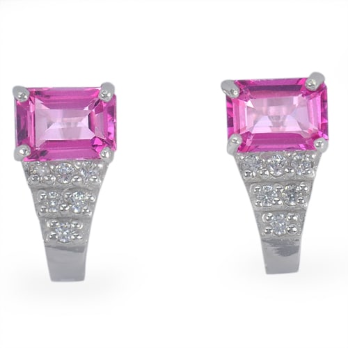 Natural Pink Topaz with 925 Sterling Silver Earrings Jewelry 3.50 Grams: Product ID: 281020006 Product Type: 925 Sterling Silver Fine Jewelry Jewelry Weight: 3.50 Grams. Gemstones Color: Pink Metal: Solid Silver 92.5%. Gemstone Detail: Center: Natural Pink Topaz Octagon Si