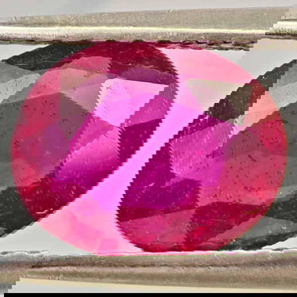 Natural Purplish Red Ruby 1.87 Ct. Oval Shape 9 x 7.4 Mm. Gemstone From Madagascar (1 of 3)