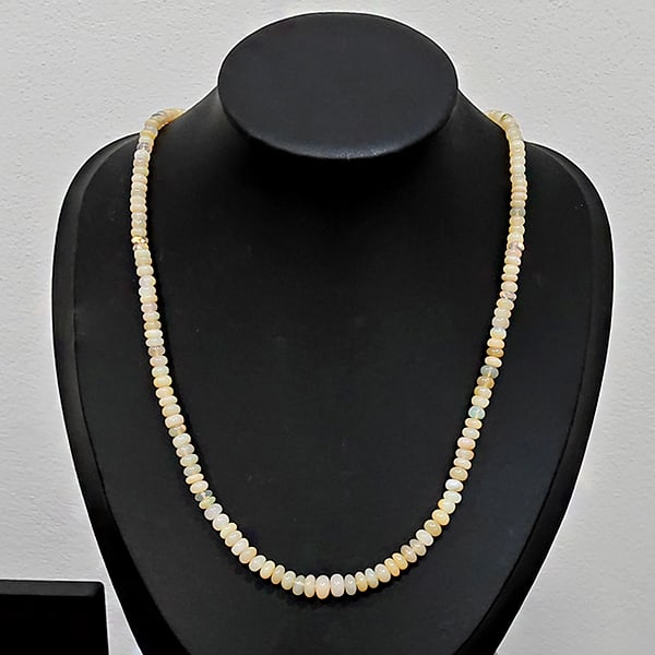 Natural Multi Color Opal 67.65 Ct. Wtih 925 Sterling Silver Jewelry Necklace 16.5 Inch. (1 of 3)