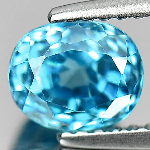 Natural Blue Zircon 2.07 Ct. Oval Shape 6.8 x 5.7 Mm. Gemstone From Cambodia: Product ID: 807730524 Product Name: Natural Zircon Weight: 2.07 CT. Size: 6.8 x 5.7 x 5.1 MM. Shape: Oval Color: Blue Clarity:VSI Luster: Good Gems Origin: Cambodia Treatment: Heated Crystal Structure