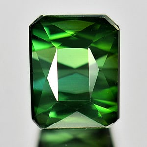 Natural Green Tourmarine 1.48 Ct. Octagon Shape 6.6 x 5 Mm Gemstone From Nigeria (1 of 3)