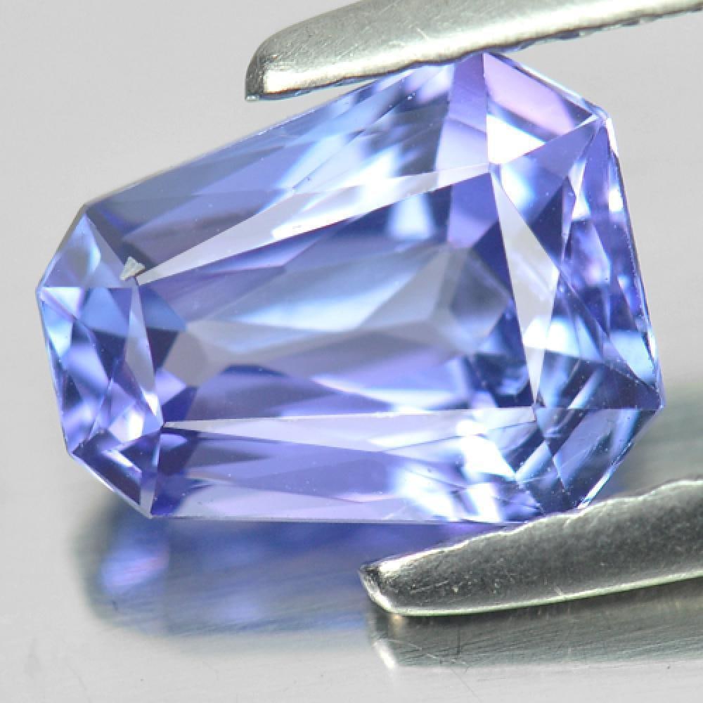 Natural Violetish Blue Tanzanite 1.43 Ct. Fancy Shape 7.8 x 6.4 Mm Gemstone From Tanzania (1 of 3)