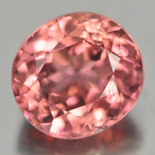 Natural Orangish Pink Tourmaline 1.04 Ct. Oval Shape 6.3 x 5.8 Mm. Gemstone from Nigeria (1 of 3)