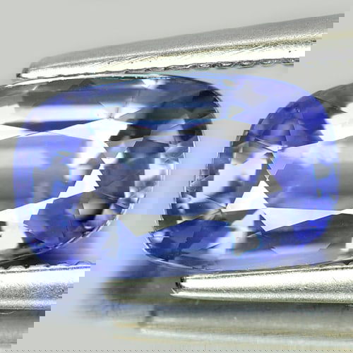 Natural Violetish Blue Tanzanite 1.97 Ct. Cushion Shape 9.5 x 5.9 Mm. Gemstone from Tanzania (1 of 3)