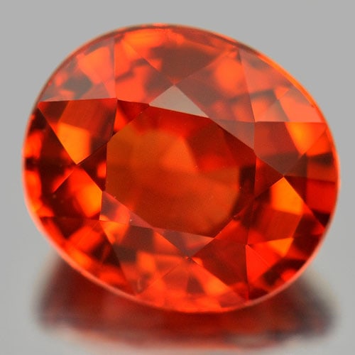 Certified Natural Orange Sapphire 1.47 Ct. Clean Oval Shape 6.09 x 6.96 Mm. Gemstone From Tanzania (1 of 4)