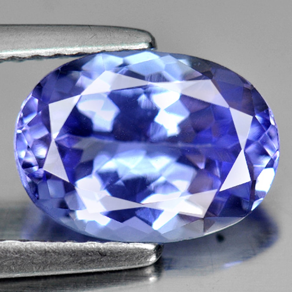 Natural Violetish Blue Tanzanite 2.43 Ct. VVS Oval Shape 10 x 7.3 Mm. Gemstone From Tanzania (1 of 3)