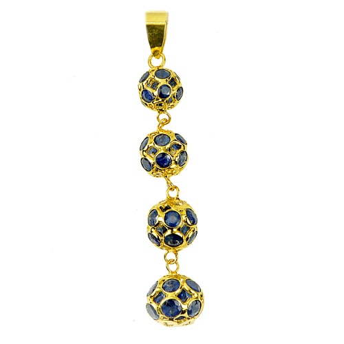 Natural Blue Sapphire 3.29 Ct. with 18k Yellow Gold Pendant Jewelry 0.77 Grams (1 of 3)