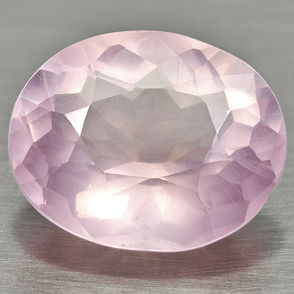 Natural Rose Pink Quartz 5.61 Ct. Oval Shape 13.2 x 10.7 Mm Gemstone From Brazil (1 of 3)