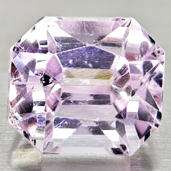 Natural Light Pink Kunzite 4.66 Ct. Octagon Shape 8.6 x 7.8 Mm Gemstone From Afghanistan (1 of 3)